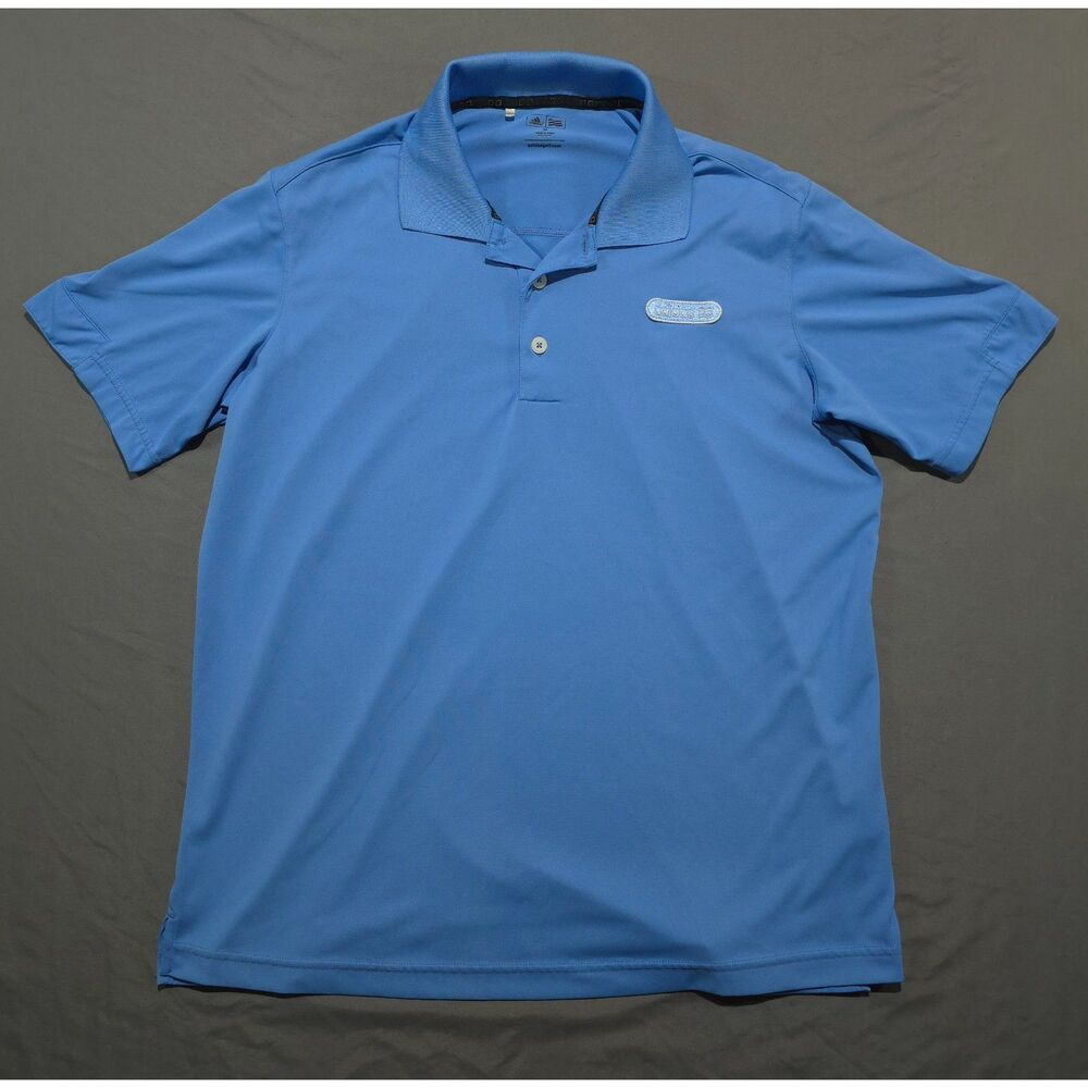 Adidas Golf Mens Medium Blue Short Sleeve Performance Polo Shirt